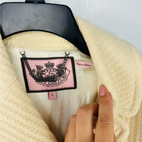 Juicy Couture Cream Ivory Double Breast Peacoat - Picture 4 of 9
